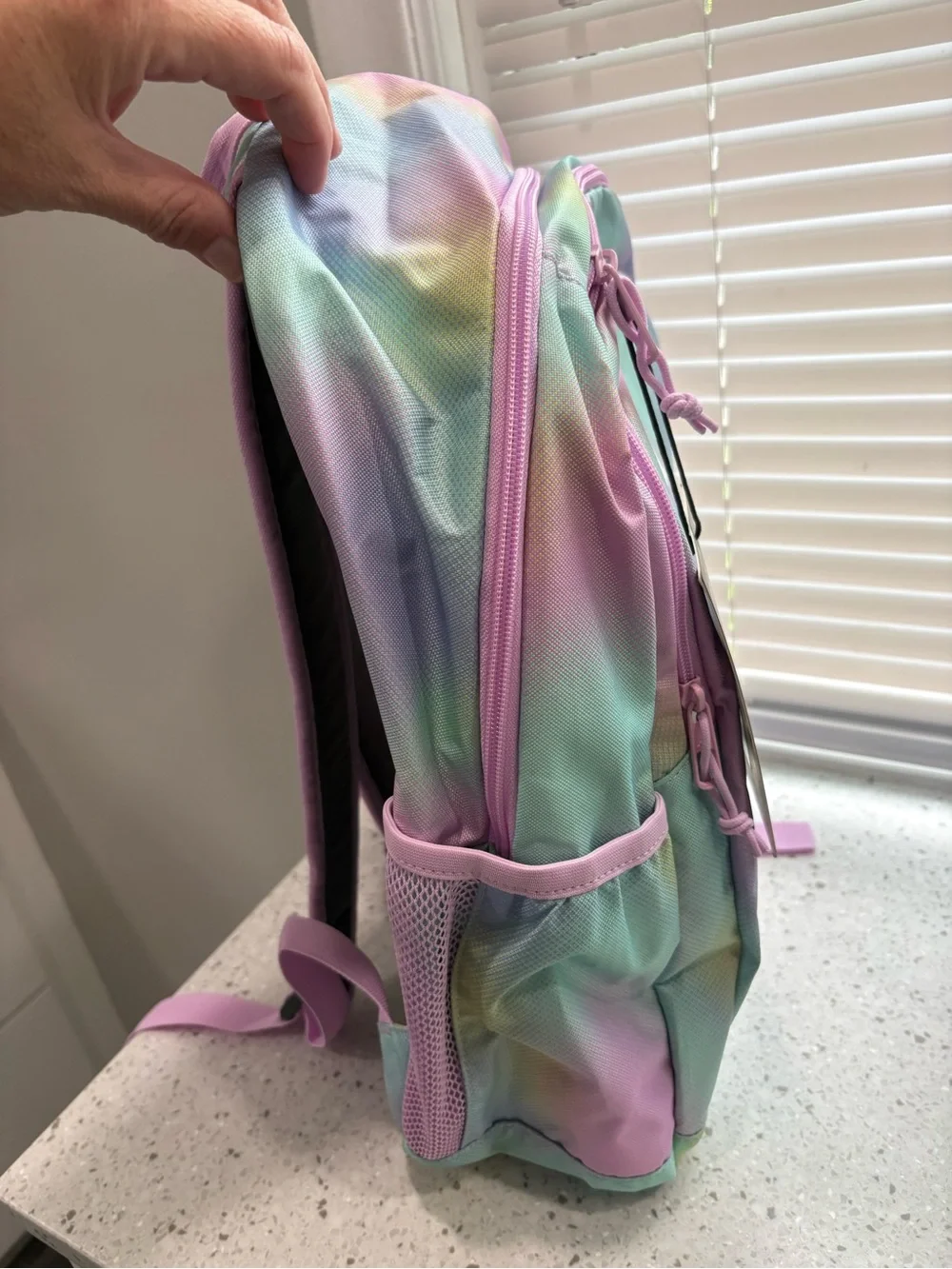 NEW Adidas Kids Tie-Dye Backpack and Lunch Bag Set - Pastel Multi
